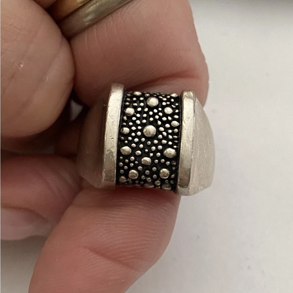 Michael Dawkins Starry Night Sterling Silver Ring Size 7 100$